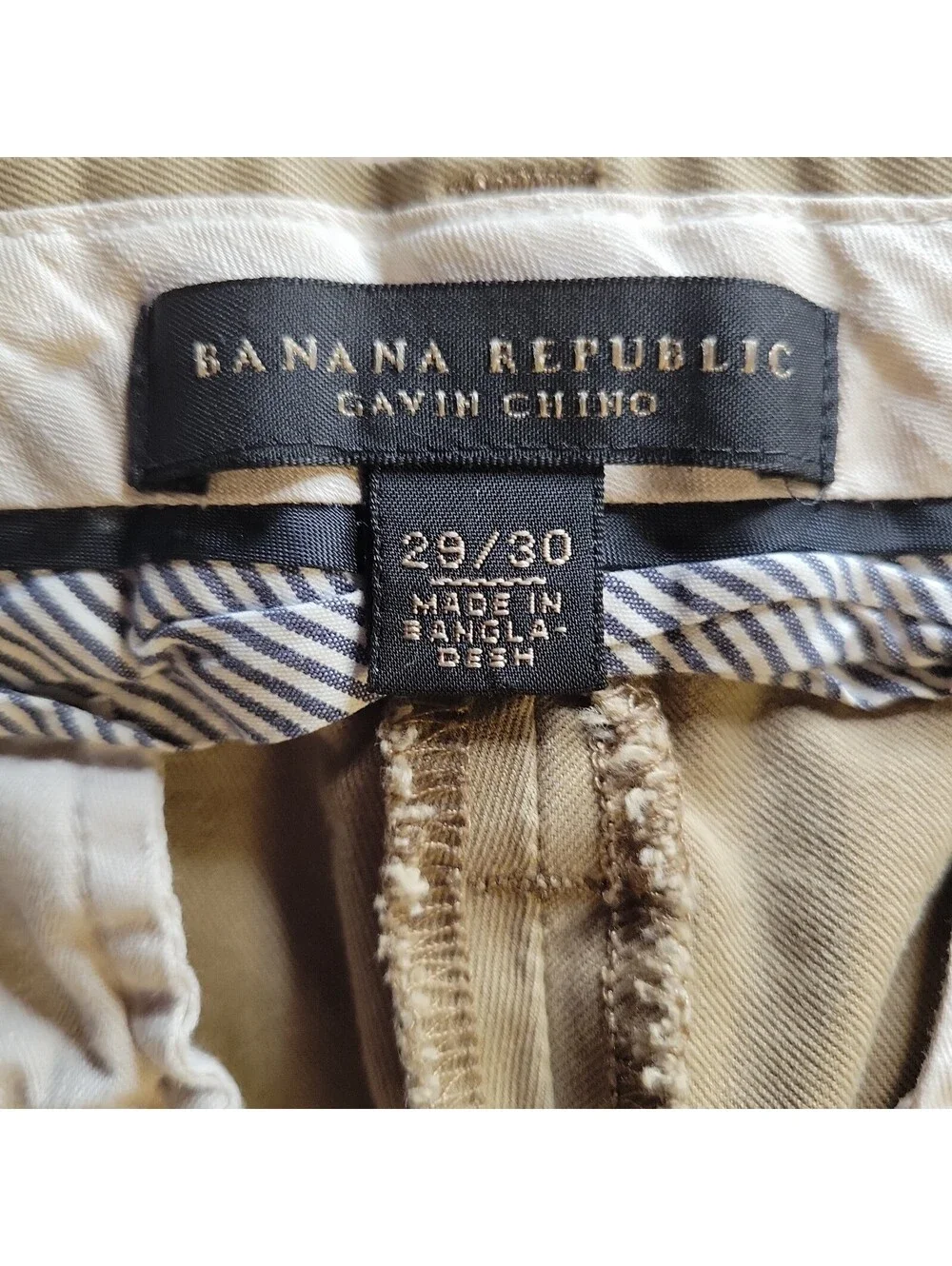 Banana Republic Gavin Chino Pants Mens 29x30 Tan Khaki Straight Leg Casual